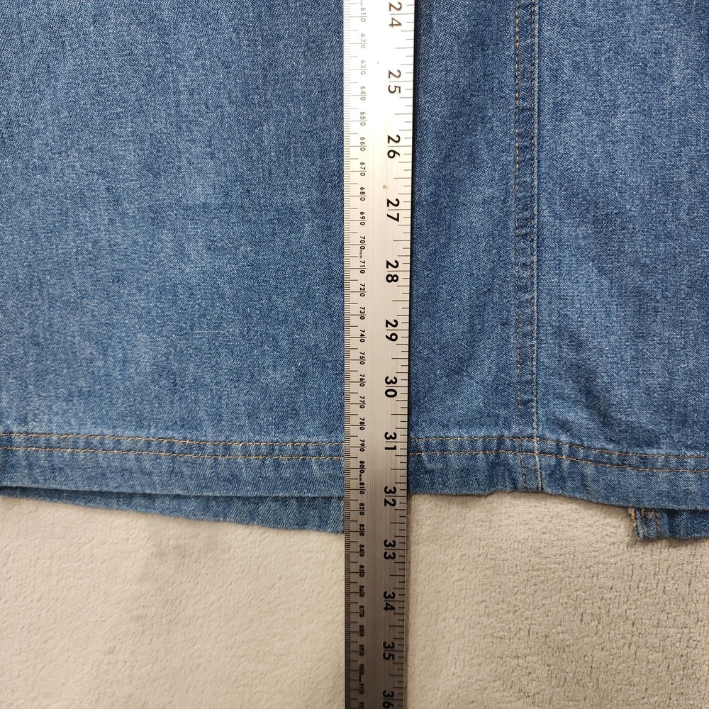 Vintage Sport Timer Skirt Womens 14 Blue Denim Maxi Pull On Drawstring Pockets - Picture 8 of 9